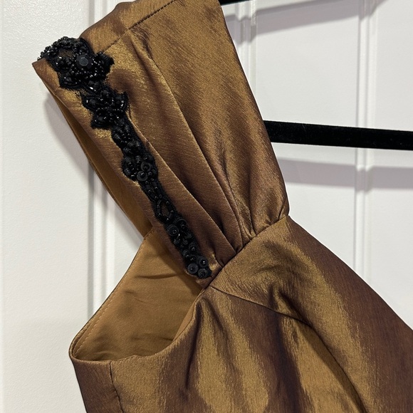 Badgley Mischka | Bronze Metallic Dress | Size 10 NWT - Picture 10 of 10